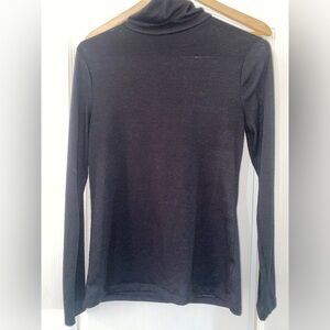 Black, Turtle neck, Long SleeveTop